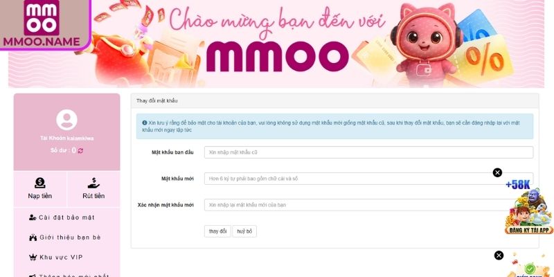 Đặt mật khẩu đủ mạnh