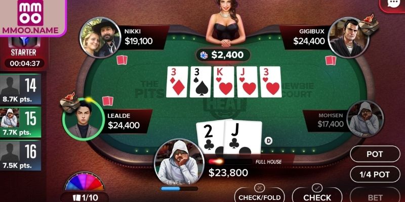 Chi tiết luật chơi Poker trực tuyến tại MMOO
