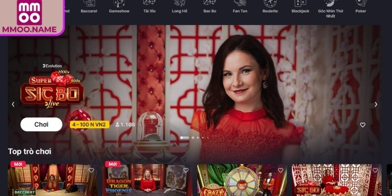 Sảnh EVO MMOO hỗ trợ đa ngôn ngữ