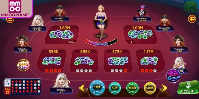 Đặt theo màu trong Xóc Đĩa MMOO